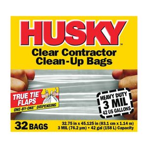 Poly-America 42 gal. Clear Contractor Bag, 32-Countimage