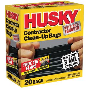 Poly-America 42 gal. Black Contractor Clean-Up Bags, 20-Packimage
