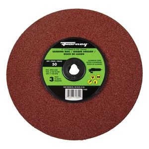 Forney 7 in. 50 Grit Aluminum Oxide Fiber Sanding Disc, 3-Packimage