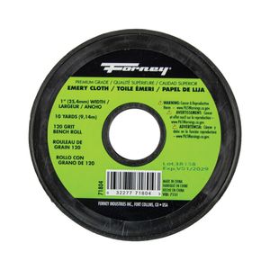Forney 1 in. x 10 yd. 120 Grit Emery Cloth Bench Rollimage