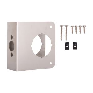 ProSource 4-1/4 in. x 4-1/2 in. Satin Nickel Door Reinforcerimage