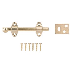 Mintcraft 4 in. Brass Plated Surface Boltimage