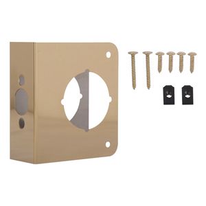 ProSource 4 in. x 4-1/2 in. Brass Door Reinforcerimage