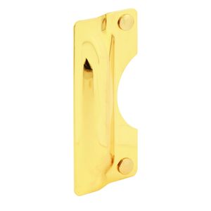 Prime Line Products 3 in. x 7 in. Brass Plated Steel Entry Door Latch Shieldimage