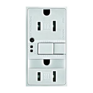 Eaton Wiring 15 AMP White GFCI and Nightlight Receptacleimage