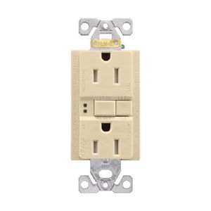 Eaton Wiring 15 A 125 V Ivory Tamper Resistant AF/GF Duplex Receptacleimage