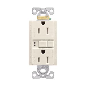 Eaton Wiring 15 Amp 125 Volt Tamper Resistant Duplex Arc Fault Ground Fault Receptacle, Light Almondimage