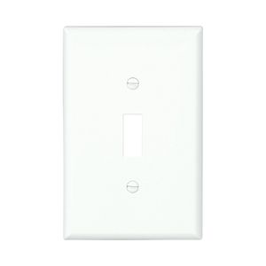 Eaton Wiring 1-Gang Mid-Size Toggle Wallplate, Whiteimage