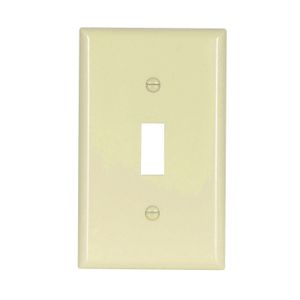 Eaton Wiring 1-Gang Light Almond Switch Wallplateimage