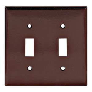 Eaton Wiring 2-Gang Standard Toggle Wallplate, Brownimage