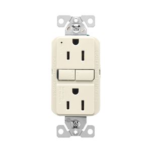 Eaton Wiring 15 AMP 125 V Light Almond Self-Test GFCI Receptacleimage