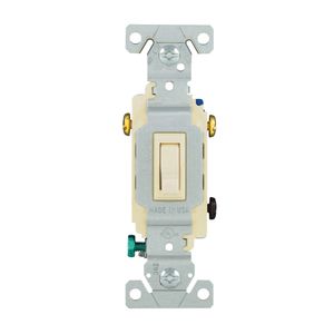 Eaton Wiring 15 AMP 120 V 3-Way Grounding Toggle Switch, Light Almondimage