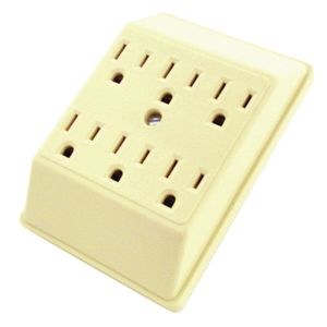 Eaton Wiring Duplex to 6-Outlet Grounding Tap, Ivoryimage