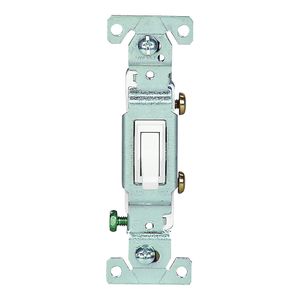 Eaton Wiring 1-Pole Grounded Quiet Toggle Switch, Whiteimage