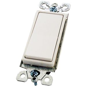 Eaton Wiring 15 AMP Single-Pole Decorator Rocker Switch, Whiteimage