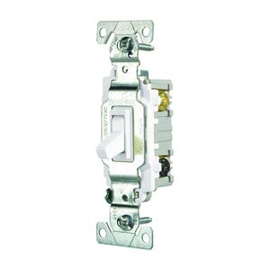 Eaton Wiring 15 AMP 1-Pole White Quiet Toggle Switchimage