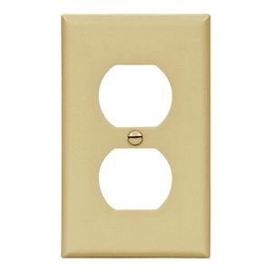 Eaton Wiring 1-Gang Ivory Duplex Receptacle Wallplateimage