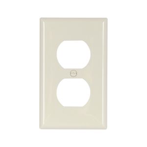 Eaton Wiring 1-Gang Light Almond Duplex Receptacle Wallplateimage