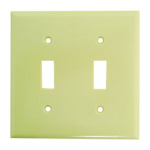 Eaton Wiring 2-Gang Ivory Toggle Wallplateimage