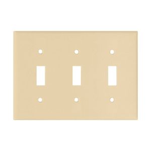 Eaton Wiring 3-Gang Ivory Wallplateimage