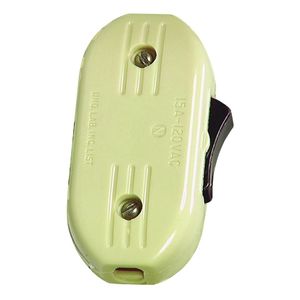 Eaton Wiring 3 AMP Heavy Duty Feed-Through Cord Switch, Ivoryimage