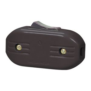 Eaton Wiring 3 Amp Heavy Duty Feed-Through Cord Switch, Brownimage