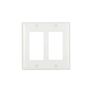 Eaton Wiring 2-Gang White Rocker Wallplateimage