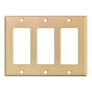 Eaton Wiring 3-Gang Rocker Wallplate, Ivoryimage