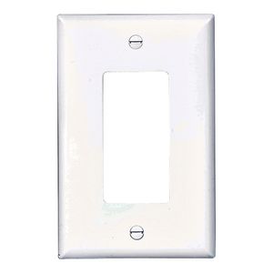 Eaton Wiring 1-Gang Midsize Decorator Wallplate, Whiteimage