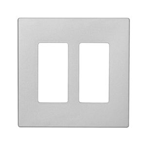 Eaton Wiring 2-Gang Mid-Size Decorator Wallplate, Silver Graniteimage