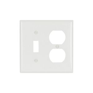 Eaton Wiring 2-Gang Standard Toggle and Duplex Combination Wallplateimage