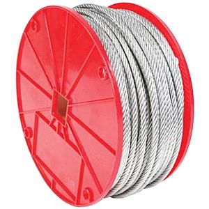 Baron Mfg 1/8 in. to 3/16 in. x 250 ft. Galvanized Vinyl-Coated Aircraft Cableimage