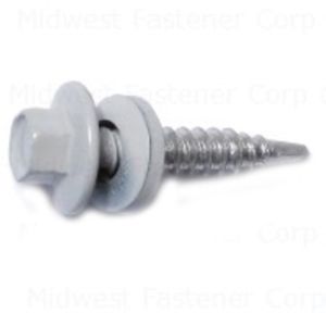 Midwest Fastener #10 x 1 in. White Pole Barn Screwsimage