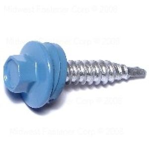 Midwest Fastener #10-14 x 1 in. Blue Pole Barn Screwsimage