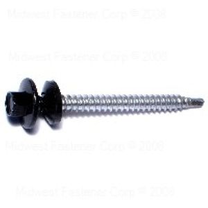 Midwest Fastener #10 x 2 in. Black Pole Barn Screws, 70-Packimage
