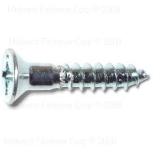 Midwest Fastener #10 x 1 in. Phillips Flat Head Wood Screwsimage