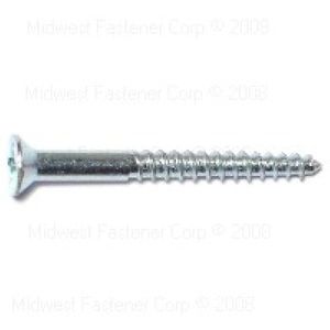 Midwest Fastener #10 x 2 in. Phillips Flat Head Wood Screwimage