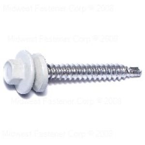 Midwest Fastener #10 x 1-1/2 in. White Pole Barn Screwsimage