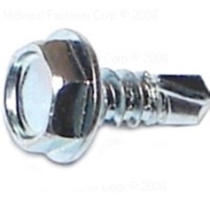 Midwest Fastener #10 x 1/2 in. Hex Washer Head Self-Drilling Sheet Metal Screwsimage