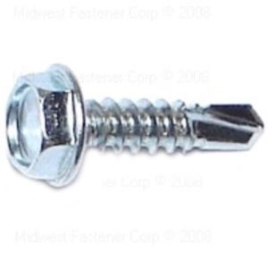Midwest Fastener #10 x 3/4 in. Hex Washer Head Self-Drilling Sheet Metal Screwsimage