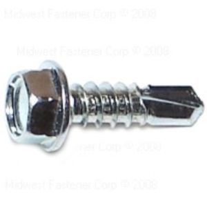 Midwest Fastener #12 x 3/4 in. Hex Washer Head Self-Drilling Sheet Metal Screws, 128-Packimage