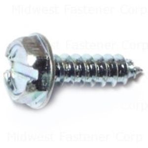 Midwest Fastener #10 x 1/2 in. Slotted Hex Washer Head Sheet Metal Screwimage