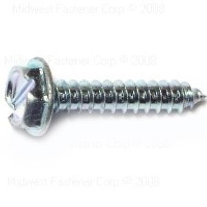 Midwest Fastener 6 x 3/4 in. Slotted Hex Washer Sheet Metal Screwsimage