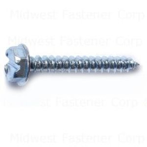 Midwest Fastener #6 x 1 in. Slotted Hex Washer Head Sheet Metal Screwsimage