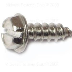 Midwest Fastener #8 x 1/2 in. Slotted Hex Washer Head Sheet Metal Screwsimage