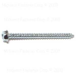Midwest Fastener #8 x 2 in. Slotted Hex Washer Head Sheet Metal Screwsimage