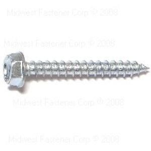 Midwest Fastener #10 x 1-1/2 in. Slotted Hex Washer Sheet Metal Screwsimage