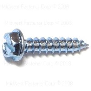 Midwest Fastener #12 x 1 in. Slotted Hex Washer Head Sheet Metal Screwimage