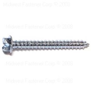 Midwest Fastener #12 x 2 in. Slotted Hex Washer Head Sheet Metal Screwsimage