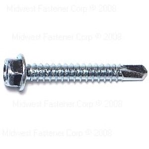 Midwest Fastener #12 x 1-1/2 in. Hex Washer Head Self-Drilling Screwsimage
